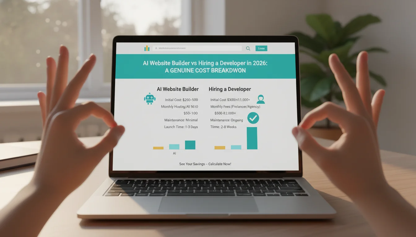 AI Website Builder vs Hiring a Developer in 2026: A Genuine Cost Breakdown